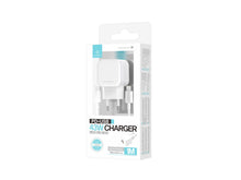 Fehér Techancy 43 W-os gyorstöltő USB-C és USB-A porttal