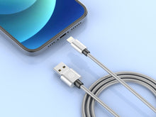 Techancy ezüst USB-A–Lightning kábel 1 m