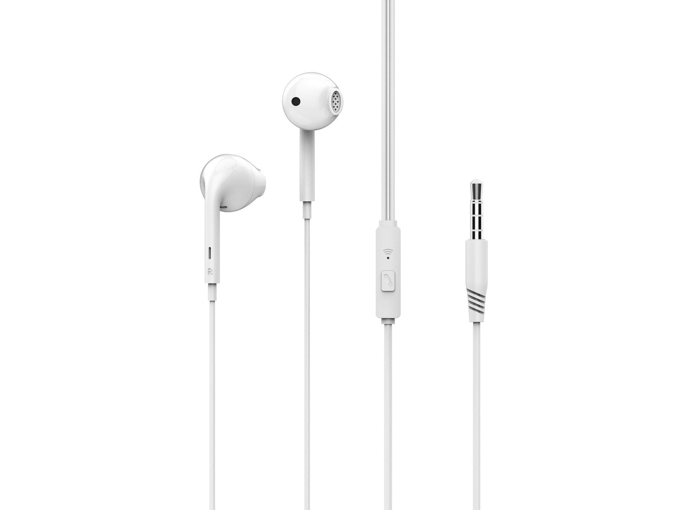 Fehér Techancy TD8085 vezetékes fülhallgató mikrofonnal
