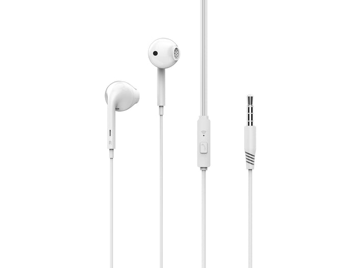 Fehér Techancy TD8085 vezetékes fülhallgató mikrofonnal