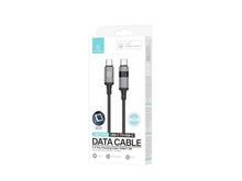Fekete Techancy USB-C–USB-C kábel LED kijelzővel