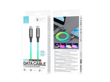Fekete Techancy TB1799 USB-C adatkábel RGB világítással