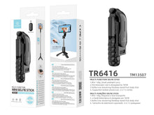 Fekete Techancy TR6416 mini selfie bot Bluetooth távirányítóval