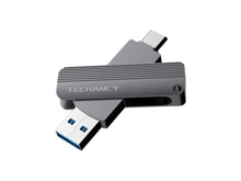 Szürke Techancy 128 GB USB 3.2 pendrive USB-C és USB-A csatlakozóval