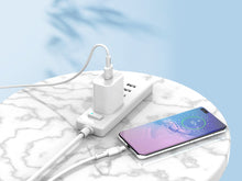 Fehér Techancy USB-A–USB-C adatkábel