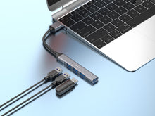 Szürke Techancy KT2901 USB-A hub 4 porttal