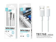 Fehér Techancy USB-A–Lightning kábel