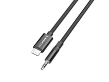 Techancy Cabo Audio Digital KQ2604 8-Pin para 3.5mm, 1M, Trancado, Compativel com Telemovel, Carro e Auscultadores, Preto-0
