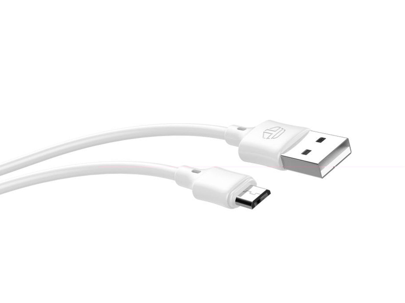 Fehér Techancy USB-A–Micro USB kábel