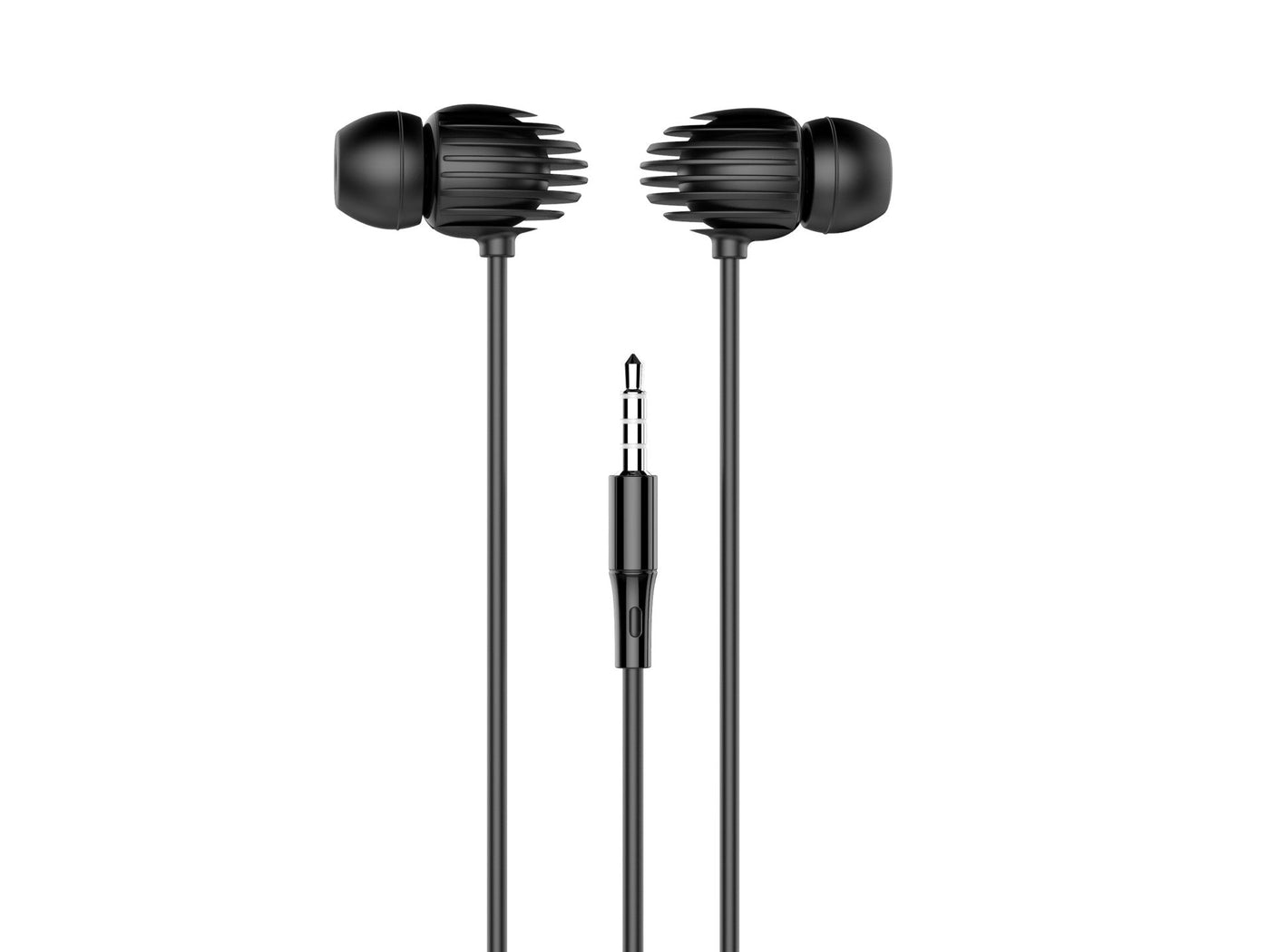 Fekete Techancy TD8044 vezetékes fülhallgató mikrofonnal