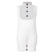 Fehér baba playsuit pamutdzsörzéből