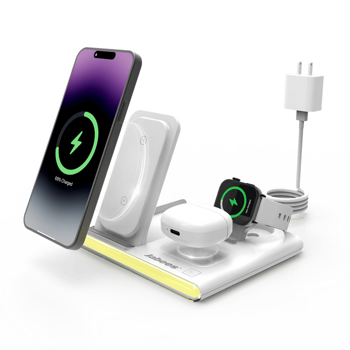 Jabees PowerGlow 4 az 1-ben összecsukható vezeték nélküli töltőállomás - Zencloudshop.eu