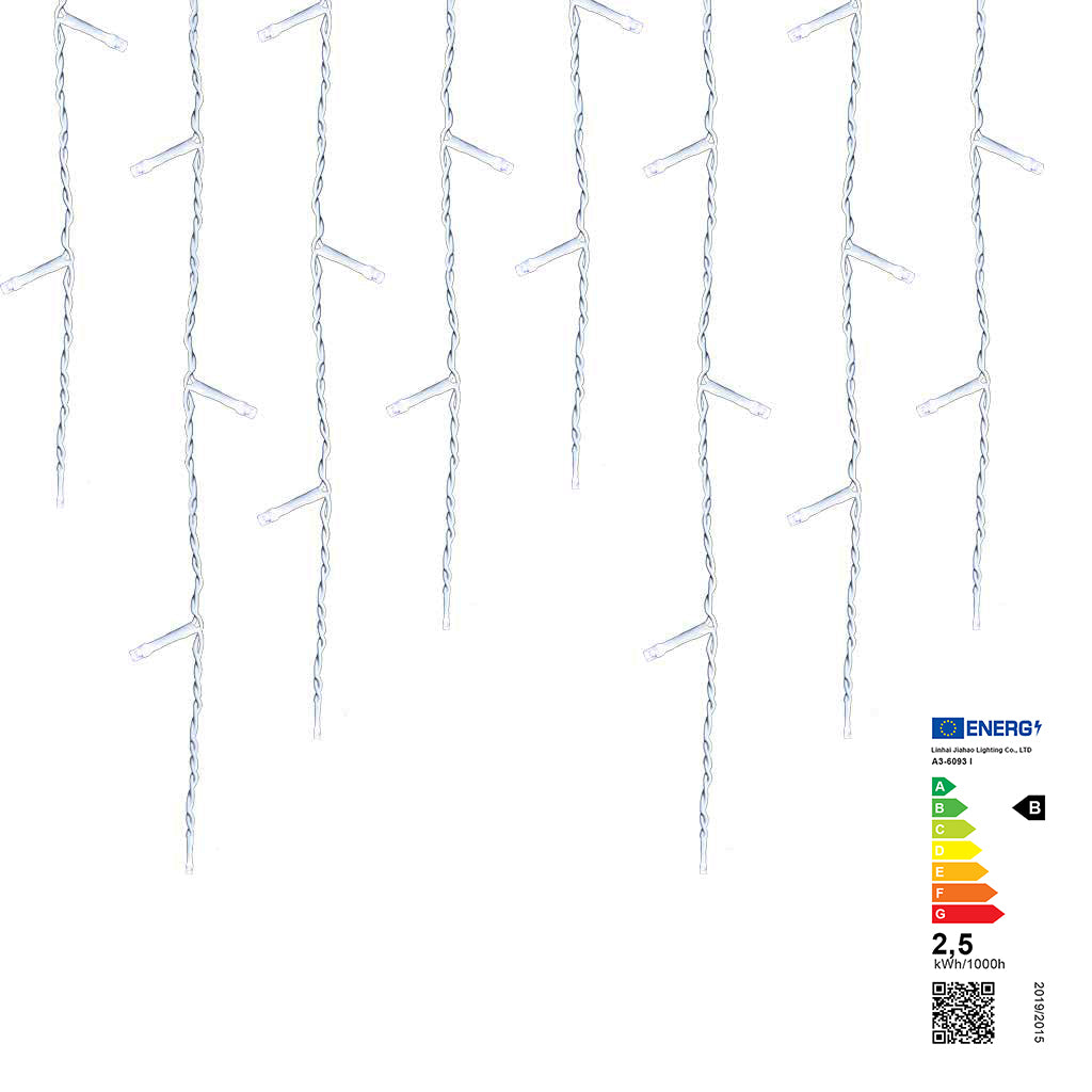 LED-es jégcsap fényfüggöny 2 méretben, hidegfehér-230 LED-del-0