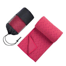 Csúszásgátlós jógatörölköző ajándék táskával-pink-2