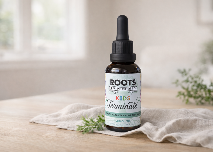 Kids Terminate alcohol-free herbal cleanse drops for digestive balance