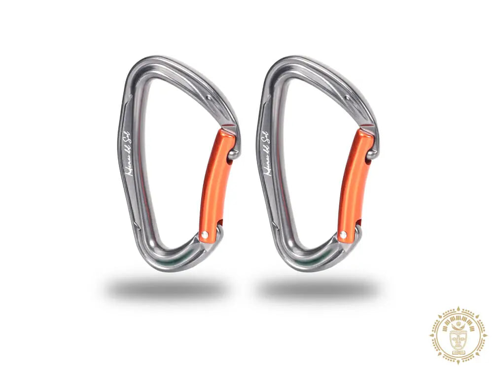 Pair of premium XL aluminium carabiners for hammock suspension