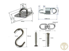 Chair hammock suspension kit with stainless steel fixing hardware