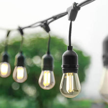 Kültéri szolár dekor égősor, 15 db E27 LED lámpával, 15m-4
