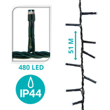 LED fényfüzér választható méretben és színben-480 LED-es -melegfehér-2