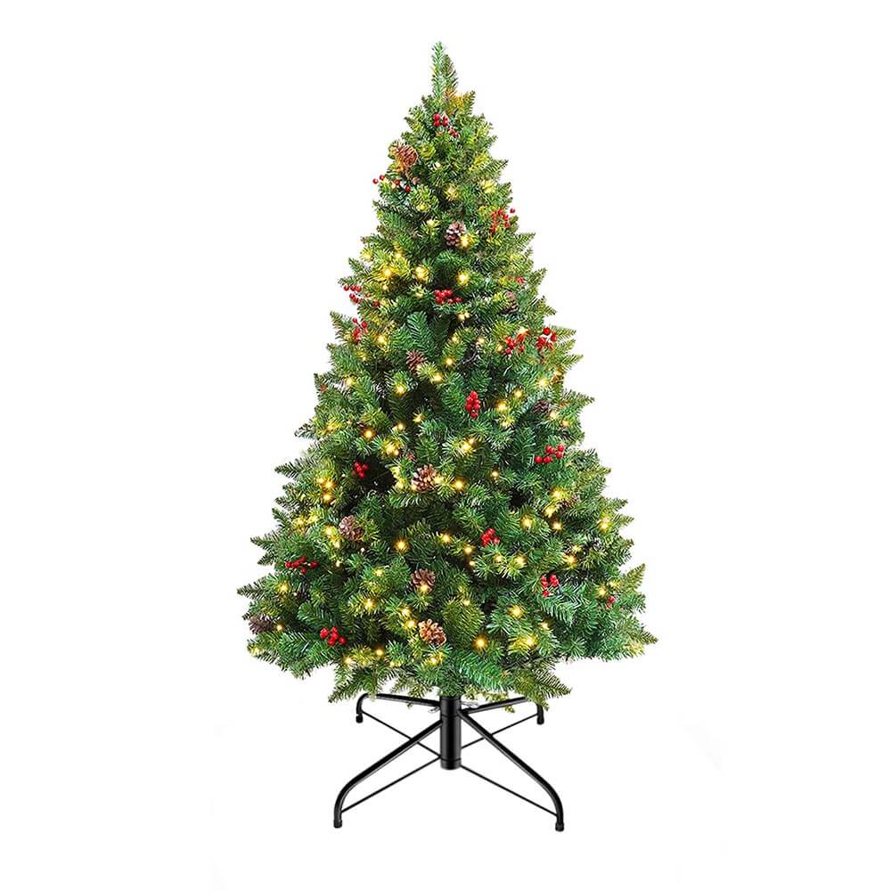 LED-es műfenyő több típusban, melegfehér-100 LED-es, 120 cm-0