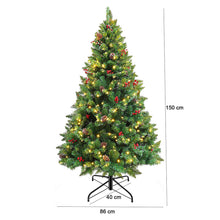 LED-es műfenyő több típusban, melegfehér-180 LED-es, 150 cm-0