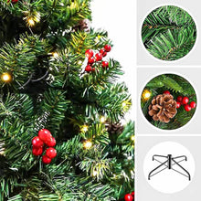 LED-es műfenyő több típusban, melegfehér-180 LED-es, 150 cm-3