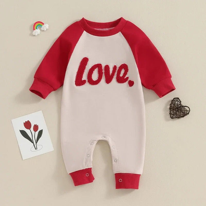 LOVE feliratos hosszú ujjú baba rugdalózó - Zencloudshop.eu