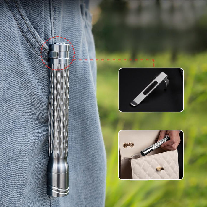 Wautton R8 titánötvözet mini EDC zseblámpa