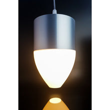 Nova Nebula Ivory pendant light with silver-grey and matte ivory finish