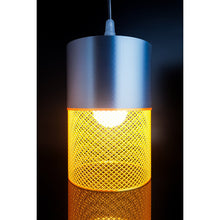 Silver and gold Nebula Aura pendant light with lattice-style lower section