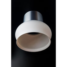 Nava Nebula Ivory modern pendant light with silver-effect top and matte ivory body