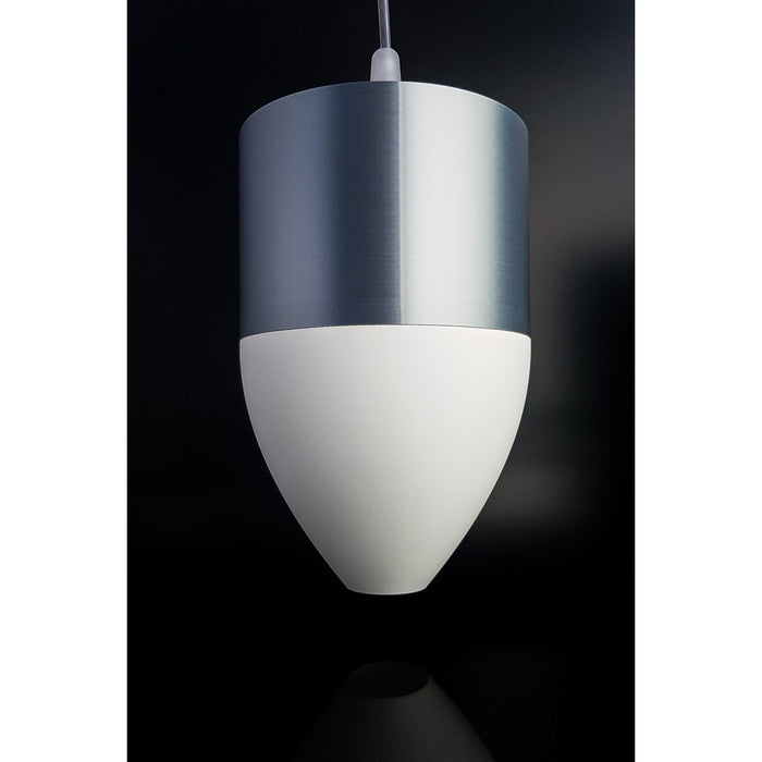 Nova Nebula Ivory pendant light with silver-grey and matte ivory finish