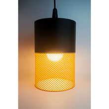 Loom Onyx Dune 3D printed pendant light in satin black and golden yellow