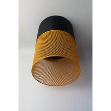 Loom Onyx Dune 3D printed pendant light in satin black and golden yellow