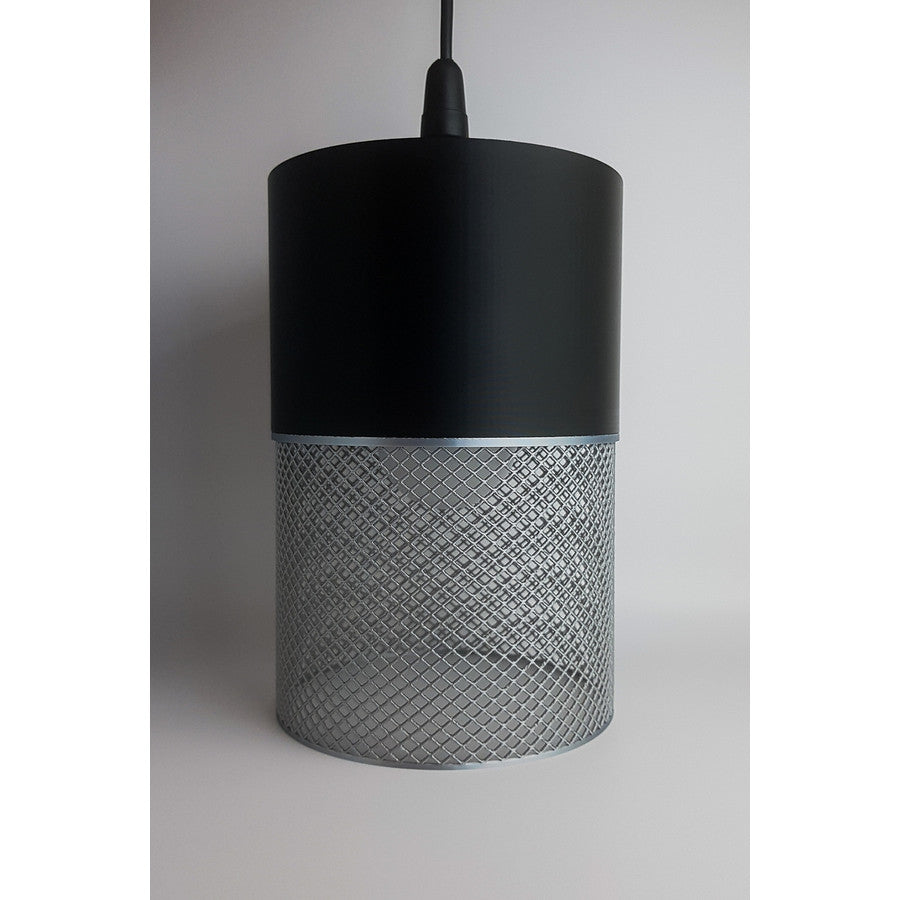 Loom Onyx Nebula black and silver 3D printed pendant light