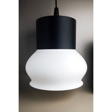 Nava Onyx Ivory 3D printed pendant light with black and ivory design
