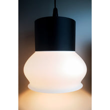 Nava Onyx Ivory 3D printed pendant light with black and ivory design