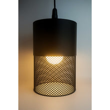 Black Loom Onyx Max 3D printed pendant light with mesh-textured shade
