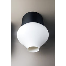Teara Onyx Ivory 3D printed pendant light with black upper section and ivory curved shade