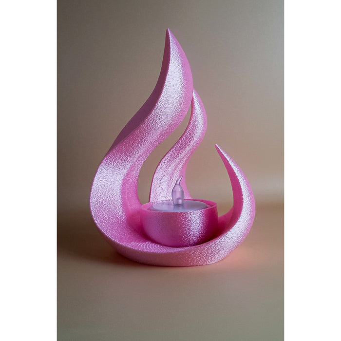 Dune Flamora gold LED ambient light with flame-shaped holder