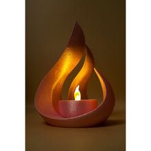 Dune Flamora gold LED ambient light with flame-shaped holder