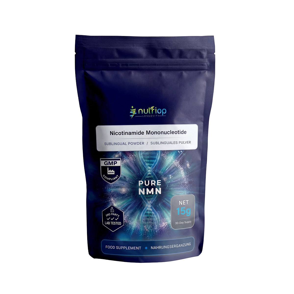 Nutriop® Pure NMN Sublingual Powder - Direct NAD+ Precursor (15g)-0