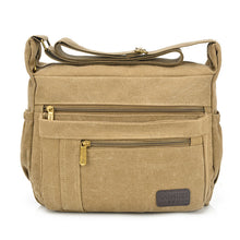 Khaki vászon crossbody táska