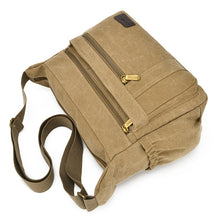 Khaki vászon crossbody táska
