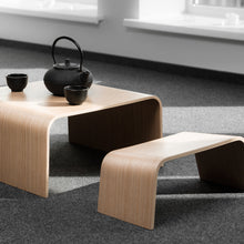 Oak wooden meditation bench for seiza sitting and mindful practice