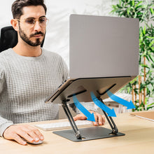 Szürke összecsukható, állítható laptopállvány