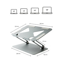Szürke összecsukható, állítható laptopállvány