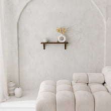 Walnut Floating Shelf with Hidden Wooden Brackets - Modern Wall Shelf - Zencloudshop.eu