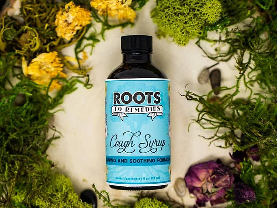 Wild cherry bark herbal cough syrup with raw honey