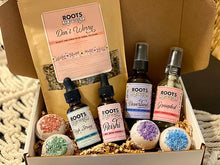 Zen Hippie relaxation gift set with herbal tea, tinctures, magnesium spray, and body and room spray